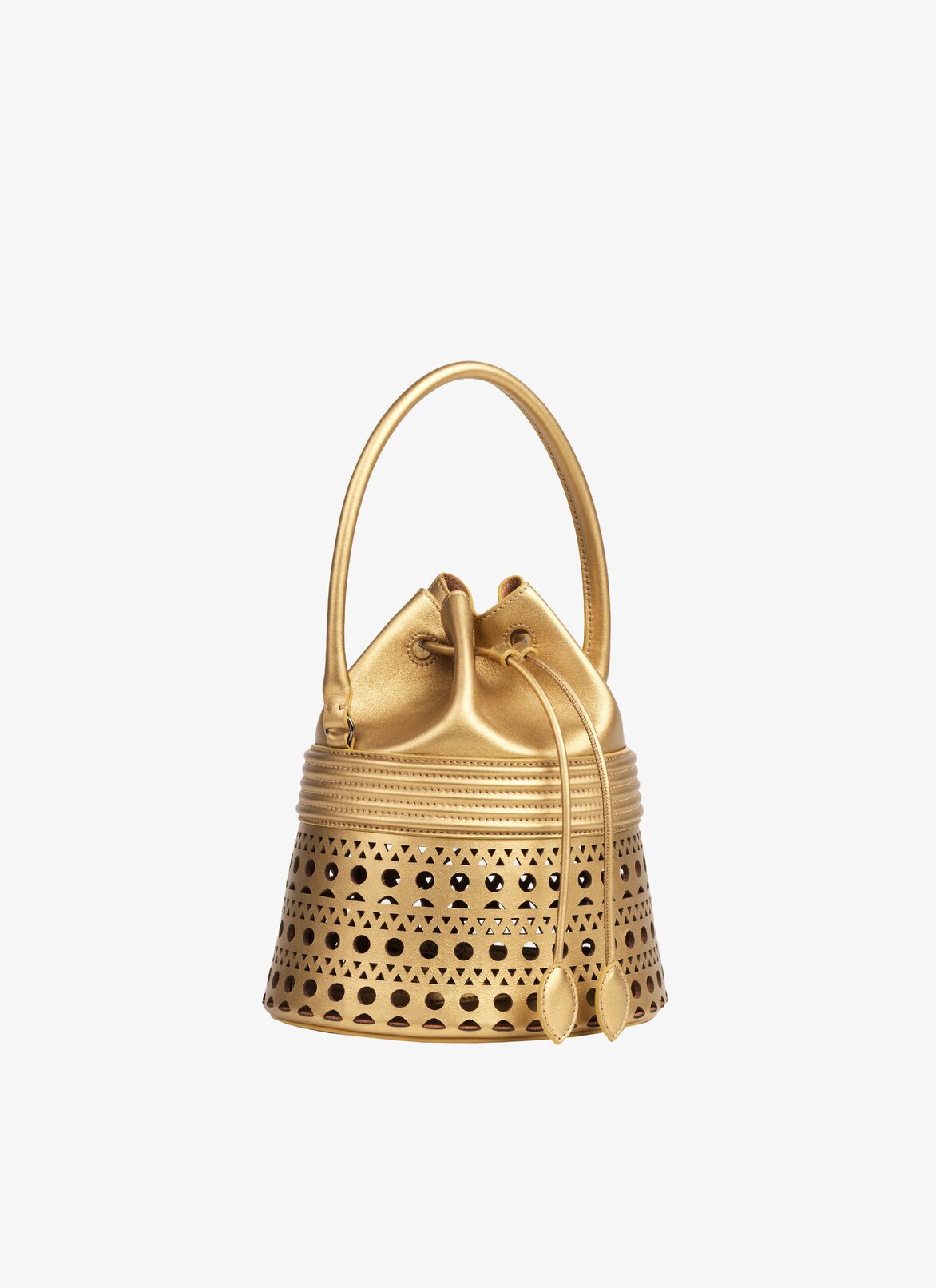 BUCKET CORSET 19 BAG ALAÏA GOLD BUCKET CORSET 19 BAG